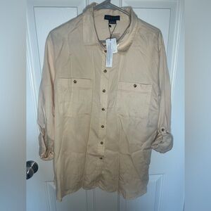 Sanctuary Cream Collared Shirt